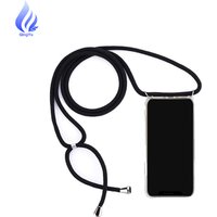 OEM logo necklace strap with transparent clear back phone case for iphone X/Xs max