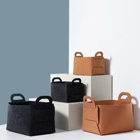 Bedroom office decoration Foldable Felt Storage Basket for Toys Laundry