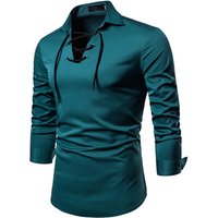 Dark Green Long Sleeve Casual Shirt