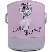 Cotton Rope Handle Nibesser Girls Ballet Pink Laundry Basket Baby Toys Hamper Nursery Collapsible Cotton Kids Bin