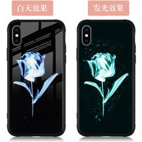 Luminous Glass TPU Cover Phone Case for iPhone XR Glow in the dark