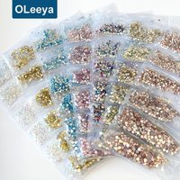 Glass Flat Back Nail Rhinestones 3D DIY Nail Art