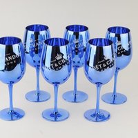 Navy Blue Colored Champagne Glass Goblet For Moet & Chandon