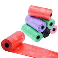 Manufacturer wholesale PE biodegradable custom logo printed multi-colors dog poop bag pet waste bags