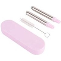 Portable Reusable Retractable Straw Telescopic Drinking Straw with Cleaning Brush