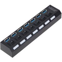 High Speed 7 port usb 3.0 hub Multi usb hub On/Off Switch usb hub 3.0 for MacBook Laptop PC