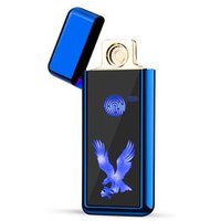 MLT200 Free Sample Slim USB Rechargeable Electric Coil Cigarette LIGHTERS Custom Lighter Fingerprint Touch Control Lighter