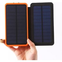 100% Full Charging by Sunlight 10000mah foldable solar power bank with waterproof solar panel charger CE FCC RoHS