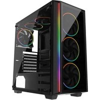 Flowing RGB Blet Tempered Glass Panel Compact ATX Mid-Tower PC Gaming Case