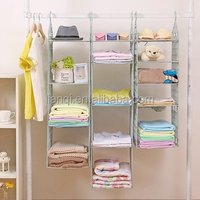 Separable muti layer wardrobe hanging storage bag closet organizer
