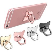 Free DHL 360 Degree Cat Ear Finger Ring Mobile Phone Holder Smartphone Stand Mount Support for IPhone IPad Xiaomi Smart Phone