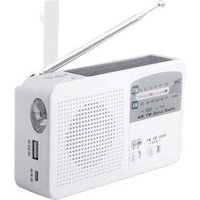 RD369 Solar Rechargeable Radio Emergency Hand Crank Powered AM/FM Radio with LED Flashlight Alerted and Cell Phone Charger