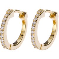 Earring Jewelry Minimalist 18k Gold plated 925 silver Zircon Hoop Huggie for women E1274E