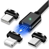 Magnetic Micro USB Cable For iPhone Samsung Type-c Charging Charge Magnet Charger Adapter USB Type C Mobile Phone Cables