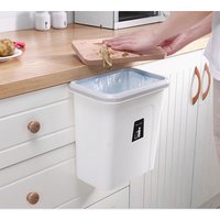 Household Hanging Trash Can,Small Cabinet Kitchen Trash Can, Garbage box for Kitchen Cupboard with Automatic Return Lid
