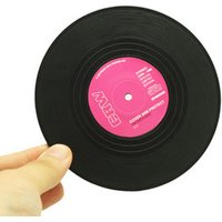 Unique Vinyl Record Design Drink Coaster