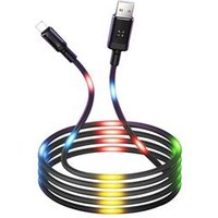 2A Voice Control Fast Data Sync Charging USB Cable with Light for Phone charge cable