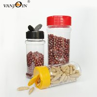 Clear empty spice bottles 3oz plastic PET salt shaker spice jar