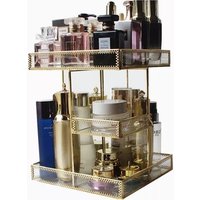 360 Degree Rotating Square Makeup Organiser Tray