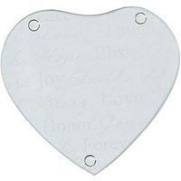 Heart Shaped Blank Engravable Glass Coaster
