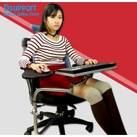 Multifunctional Full Motion Chair Clamping Keyboard/Laptop Desk Holder+Chair Arm Clamping Mouse Pad