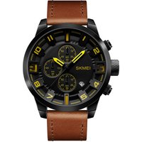 Uhren Skmei 1309 big mens watches big wrists waterproof leather chronograph watch wholesale