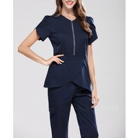 Slim Fit Medical Scrub Set Salon Spa