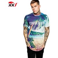 Full Print Sublimation Tall Curved Hem T Shirt