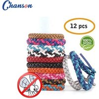 Mosquito Repellent Leather Wristbands 12 Pack