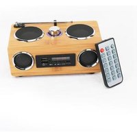 Wholesale bamboo wooden portable wifi bluetooth high volume mini professional speaker