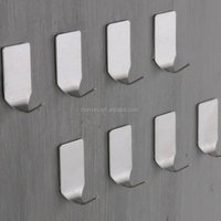 Hot Sell 8pcs 304 Stainless Steel Self-adhesive Home Kitchen Wall Door Holder Hook Hanger Hanging Coat Hooks
