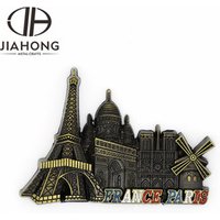 Eiffel Tower custom souvenir metal magnet fridge /refrigerator magnet/custom 3d fridge magnet