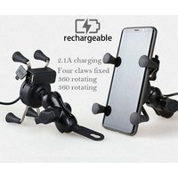 charging bicycle electric car shockproof x-type navigation stand usb charger two in one Motorcycle mobile phone stand