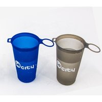 BPA free promotion julice water drinking cup TPU foldable water cup Eco-Friendly cheap low quantity outdoor hiking camping cup