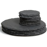 Cheap price black dinner slate plate