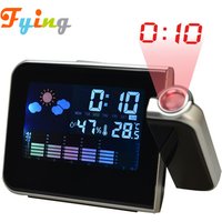 best wholesaler PROJECT alarm clock, color screen calendar clock, desktop projection clock