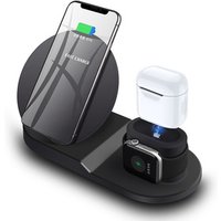 10W Qi Wireless Charger Dock Station Fast Charging for Apple Watch 1 2 3 4 For iPhone XR X For Samsung S9 S10e For AirPods