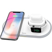 Multifunction Cell Mobile Phone 10W Fast Qi Pad 3 in 1 Wireless Charger Stand for iPhone iWatch