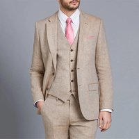 Linen Tailored Fit 3 Piece Suit