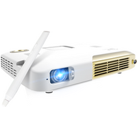 Projector Full 3D 4K Decoding Built-in Interactive Portable Projector 15000mah Battery 2500 Lumens for School/Training