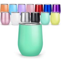 2019 Everich Vacuum Insulated 8oz 12oz 16oz Stemless Stainless Steel Wine Glasses mugs cups wine tumbler