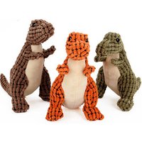 Wholesale Non-Toxic Eco-friendly Interactive Natural Squeaky Dinosaur Animal Plush Dog Chew Toys