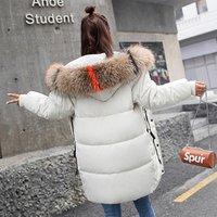 Winter Fur Collar Hooded Down Feather Jacket
