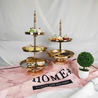 Golden or Metal 2 or 3 Tier Dessert Cake Stand