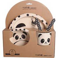 Hot Selling 2019 Amazon Biodegradable Bamboo Fiber Kids Tableware Sets Dinner Dishes Sets Dinnerware Sets For Children