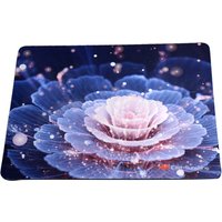 Free sample sublimation printed polyester cloth rubber mouse pad