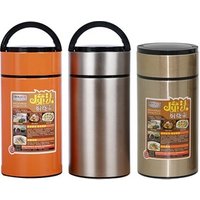 Double Wall Thermal Stainless Steel Metal kids Lunch Box , Insulated Vacuum Thermos Food Grade Pet Jar Warmer Container