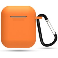Compatible for Air Pods Case with Keychain, Shockproof Protective Premium Silicone Cover Skin 1.5mm for Air Pods Charging Case