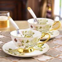 Floral Bone China Tea Cups Saucers