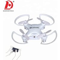HUADA 2019 2.4ghz 4CH Aircraft Toy Mini Mobile Bluetooth Hand Control RC Drone Kit with Light